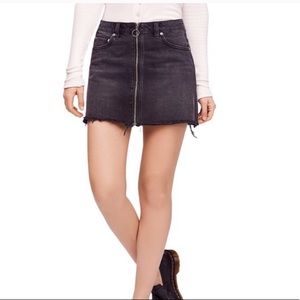 Free People Zip It Up Mini Skirt